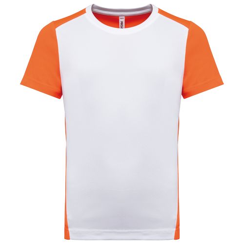 T-shirt de sport écoresponsable bicolore enfant