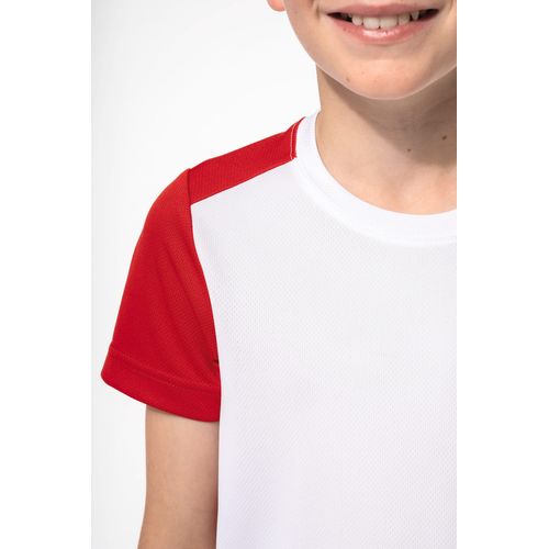 T-shirt de sport écoresponsable bicolore enfant