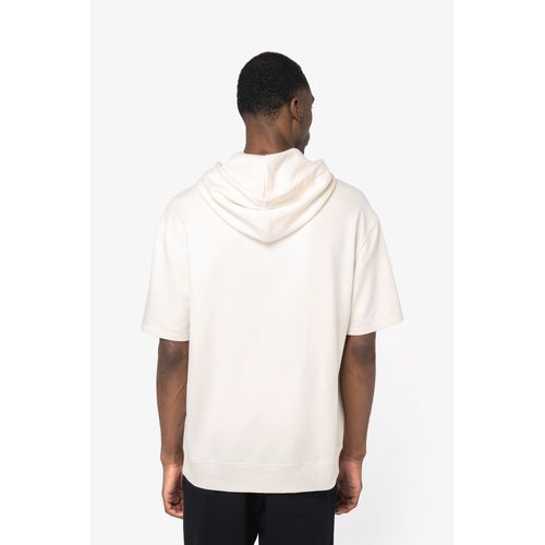 Sweat-shirt écoresponsable à capuche à épaules tombantes manches courtes French Terry unisexe thumbnail 4
