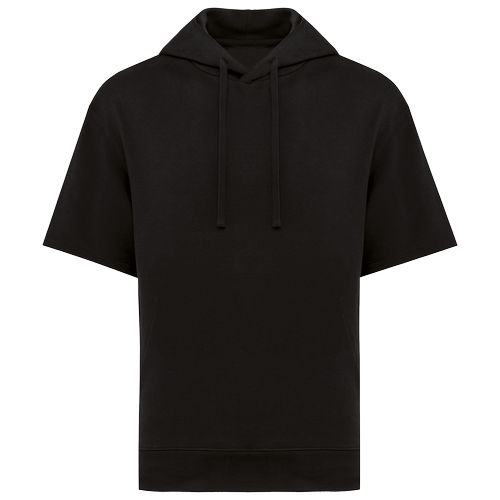 Sweat-shirt écoresponsable à capuche à épaules tombantes manches courtes French Terry unisexe thumbnail 9