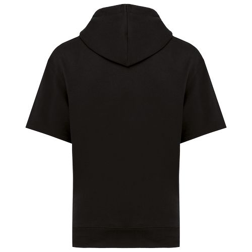 Sweat-shirt écoresponsable à capuche à épaules tombantes manches courtes French Terry unisexe - 11