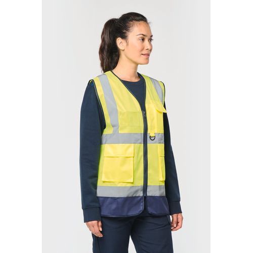 Gilet de sécurité haute visibilité recyclé avec zip unisexe thumbnail 12