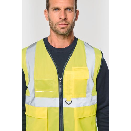 Gilet de sécurité haute visibilité recyclé avec zip unisexe thumbnail 4