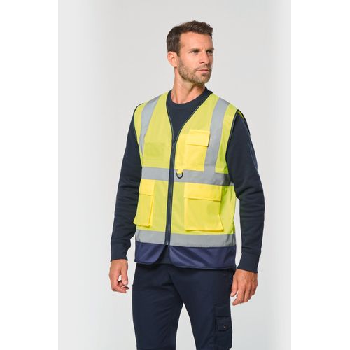 Gilet de sécurité haute visibilité recyclé avec zip unisexe - 2