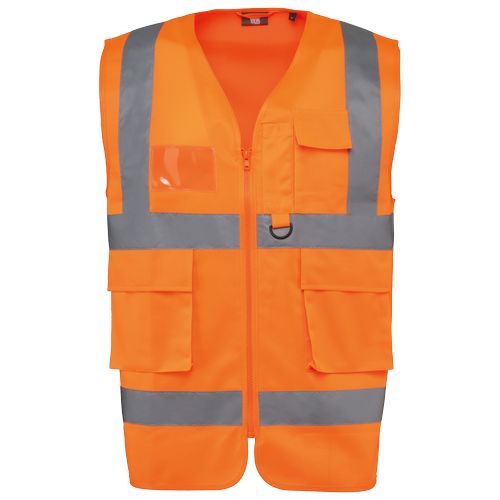 Gilet de sécurité haute visibilité recyclé avec zip unisexe - 15