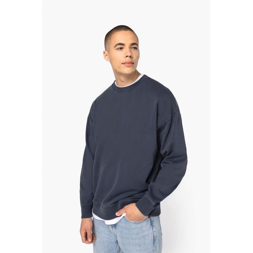 Sweat-shirt écoresponsable à col rond délavé oversize unisexe thumbnail 4