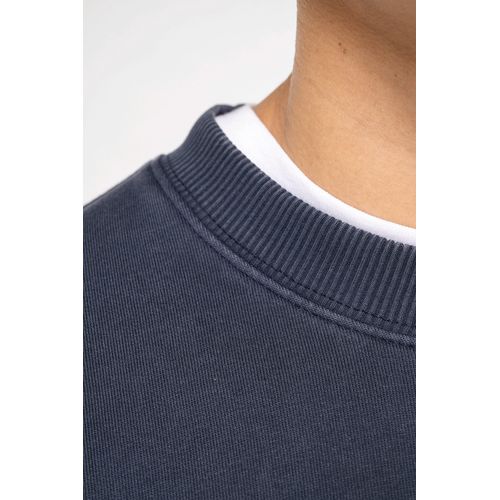 Sweat-shirt écoresponsable à col rond délavé oversize unisexe - 7