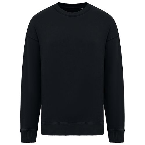 Sweat-shirt écoresponsable à col rond délavé oversize unisexe - 11