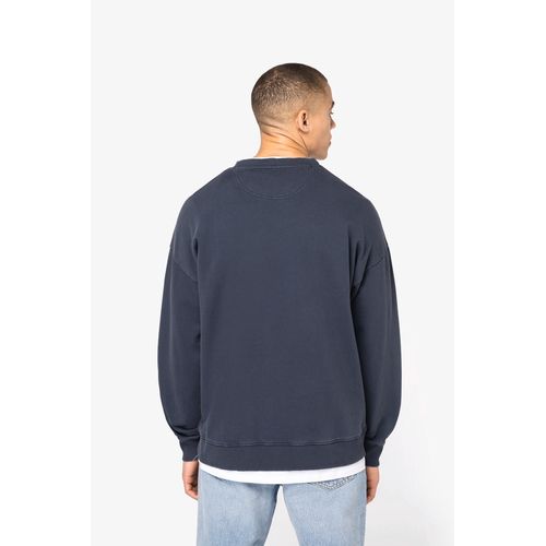 Sweat-shirt écoresponsable à col rond délavé oversize unisexe - 5