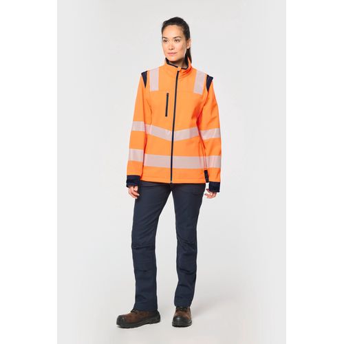 Veste softshell de sécurité recyclée avec manches détachables unisexe thumbnail 11