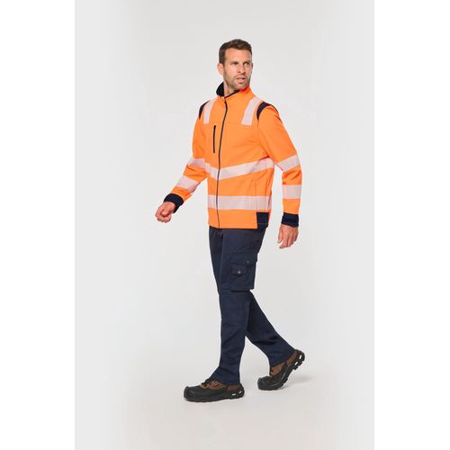 Veste softshell de sécurité recyclée avec manches détachables unisexe thumbnail 4