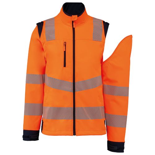 Veste softshell de sécurité recyclée avec manches détachables unisexe - 13