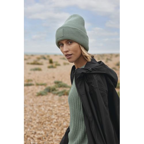 Bonnet à large revers avec patch ton sur ton - 2