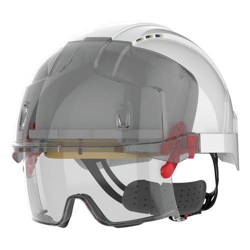 Casque de sécurité EVO® VISTAlens™ micro-visière, ventilé, avec sur-lunette integrée anti-buée, anti-rayures KN - 1