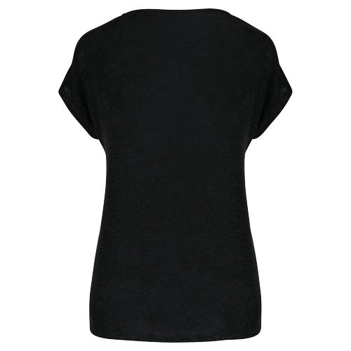 T-shirt col V en lin femme - 8