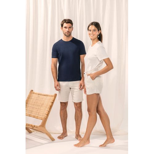 T-shirt écoresponsable en coton bio et lin unisexe - 8