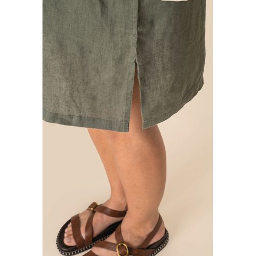 Robe chemise en lin femme thumbnail 7