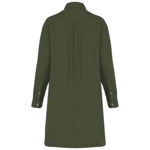 Robe chemise en lin femme - 9