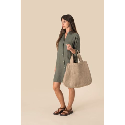 Robe chemise en lin femme - 8