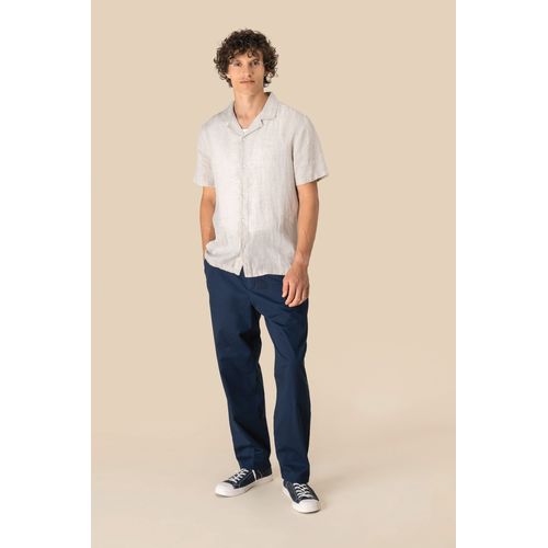 Chemise à col bowling en lin homme - 2