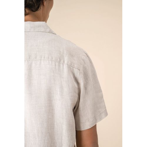 Chemise à col bowling en lin homme - 7