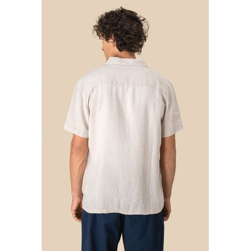 Chemise à col bowling en lin homme - 5