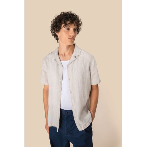 Chemise à col bowling en lin homme - 4