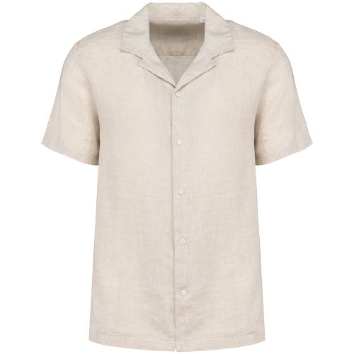 Chemise à col bowling en lin homme - 8