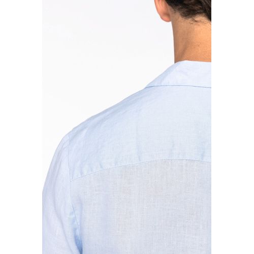 Chemise à col bowling en lin homme - 6