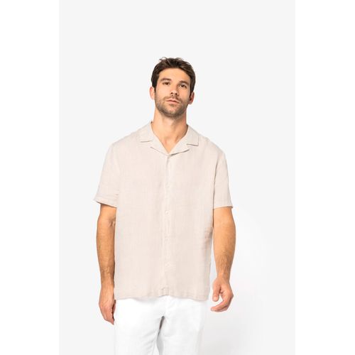 Chemise à col bowling en lin homme - 7