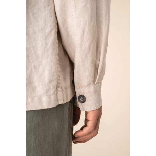 Surchemise délavée en lin homme - 8