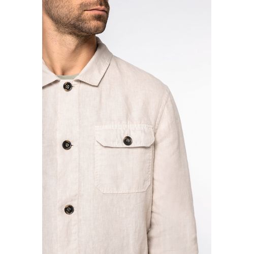 Surchemise délavée en lin homme - 5