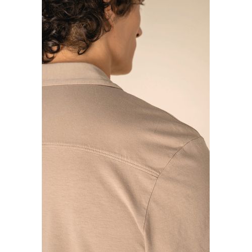 Chemise écoresponsable à col bowling délavée en jersey manches courtes homme - 7