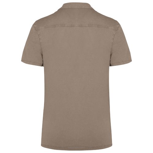 Chemise écoresponsable délavée en jersey manches courtes à col bowling homme - 7