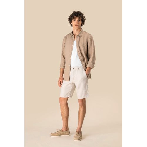 Bermuda en lin homme