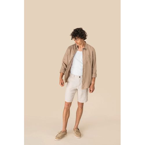 Bermuda en lin homme