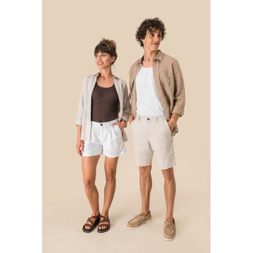 Bermuda en lin homme