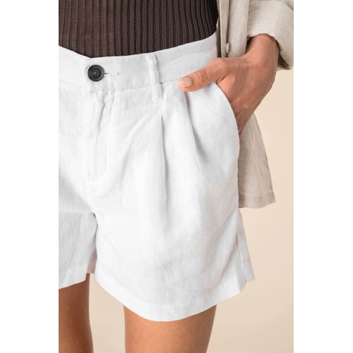 Short en lin femme