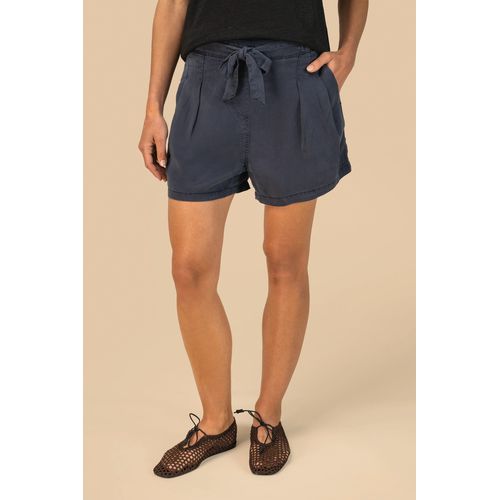 Short écoresponsable délavé en lyocell femme