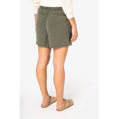 Short écoresponsable délavé en lyocell femme - 4