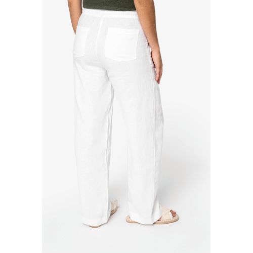 Pantalon délavé en lin femme - 3