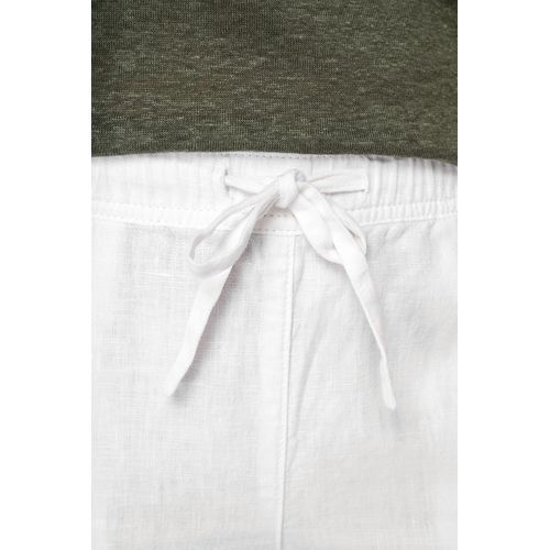 Pantalon délavé en lin femme - 5