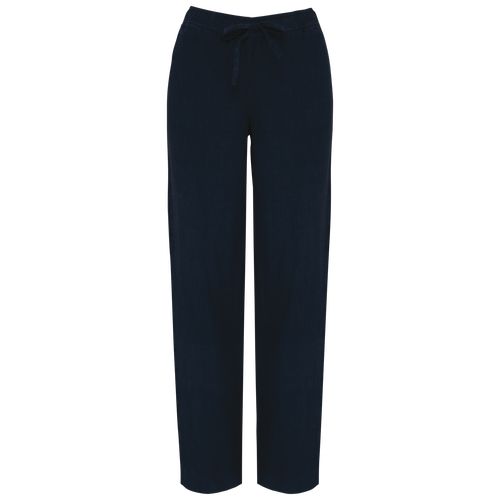 Pantalon délavé en lin femme - 9