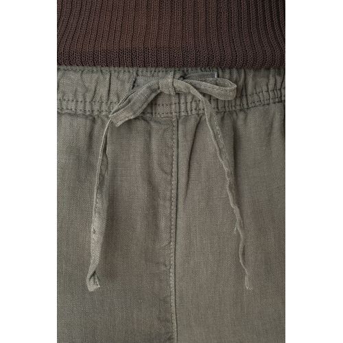 Pantalon délavé en lin femme - 7