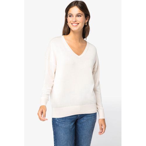 Pull écoresponsable col V en lyocell femme - 3