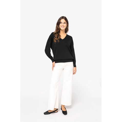 Pull écoresponsable col V en lyocell femme - 2