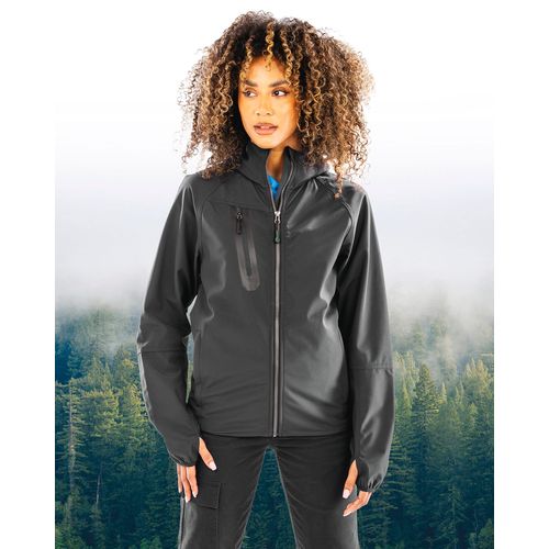 Veste Softshell 3 couches recyclée à capuche unisexe thumbnail 6