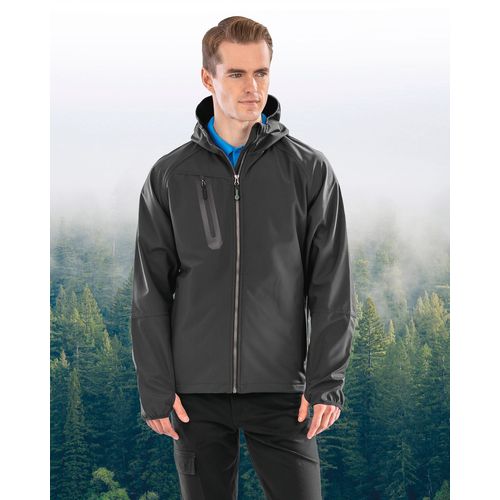 Veste Softshell 3 couches recyclée à capuche unisexe thumbnail 5