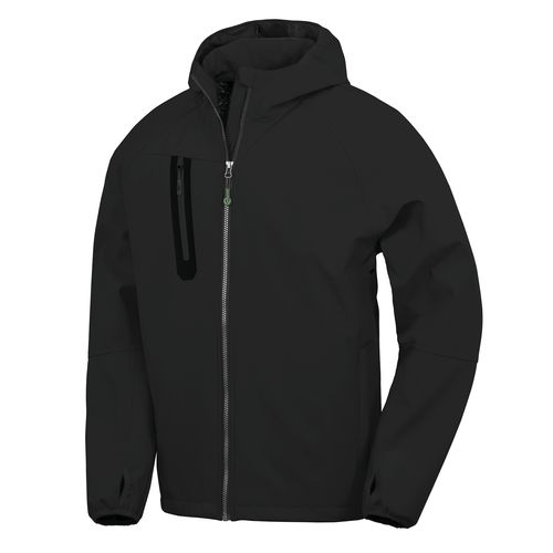 Veste Softshell 3 couches recyclée à capuche unisexe thumbnail 4