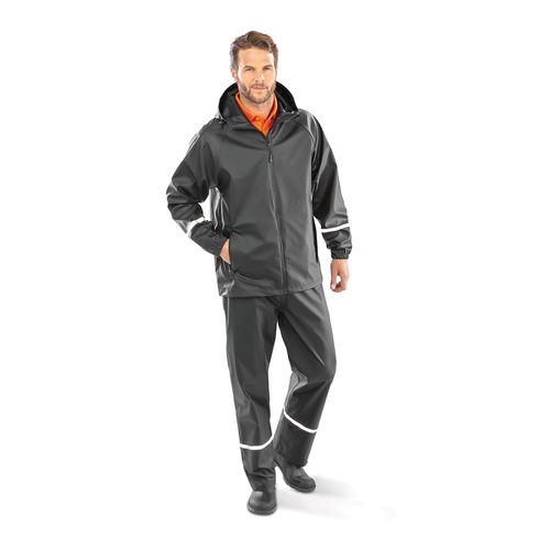 Veste imperméable Prism PU avec bandes réfléchissantes